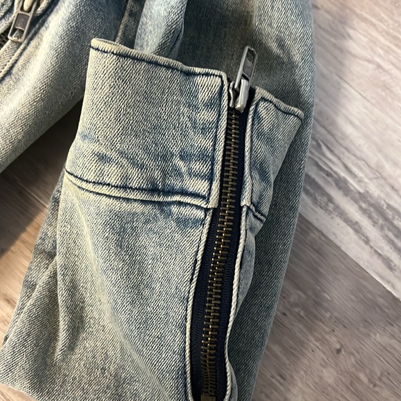 Women’s Blue Jean Moto Jacket Size XS - Picture 3 of 4